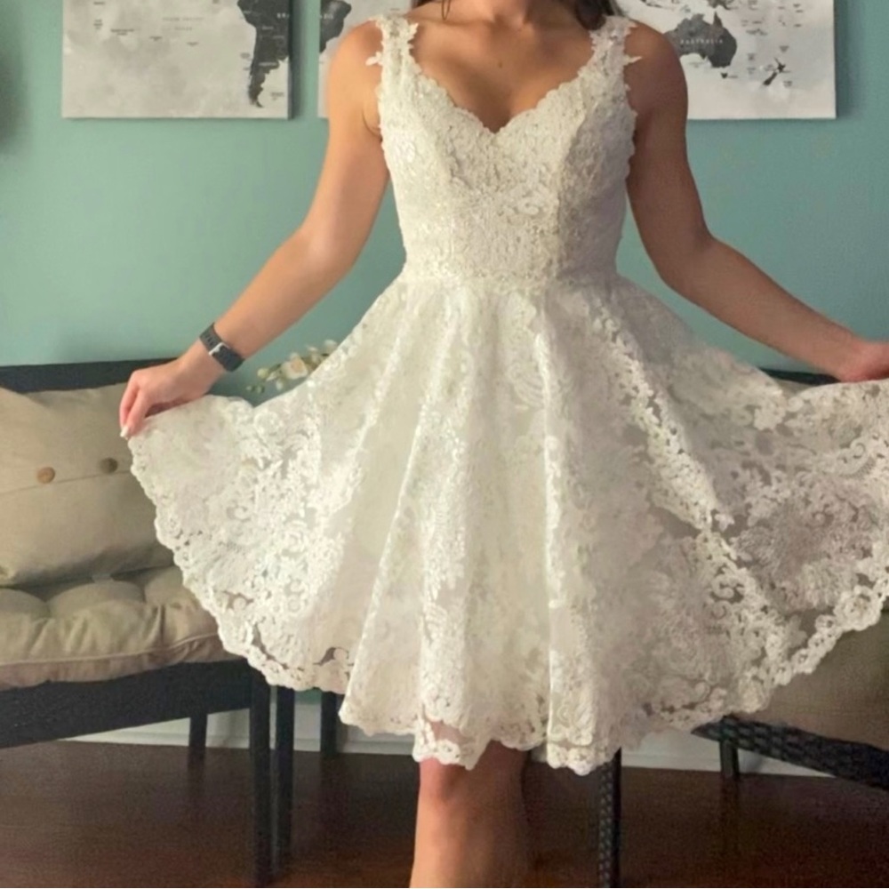 Sherri Hill short lace wedding dress or pageant dress size 2